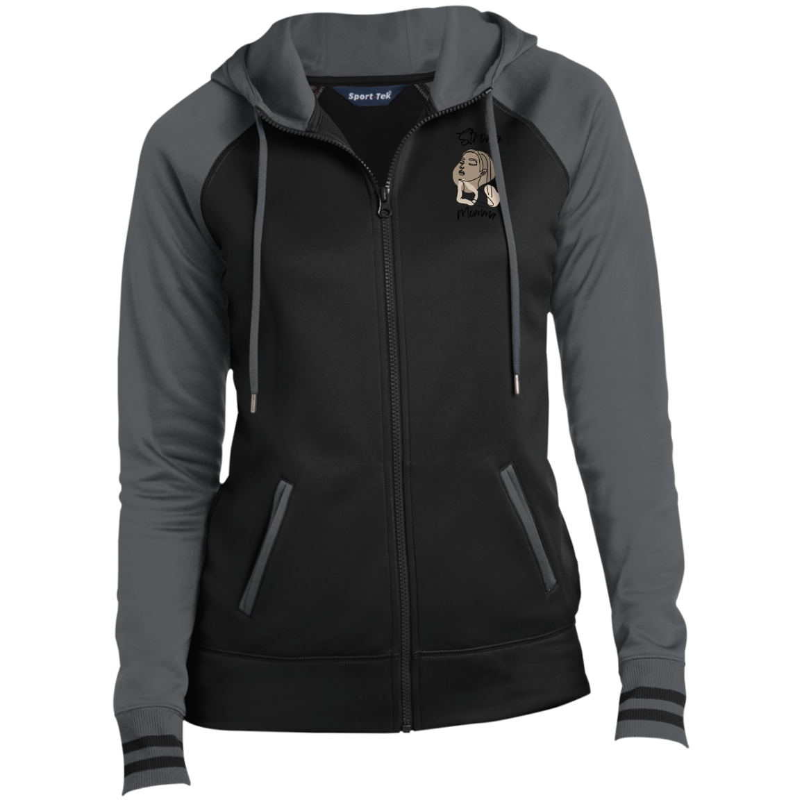 STRONG MOMMA Sport-Wick® Full-Zip Hooded Jacket