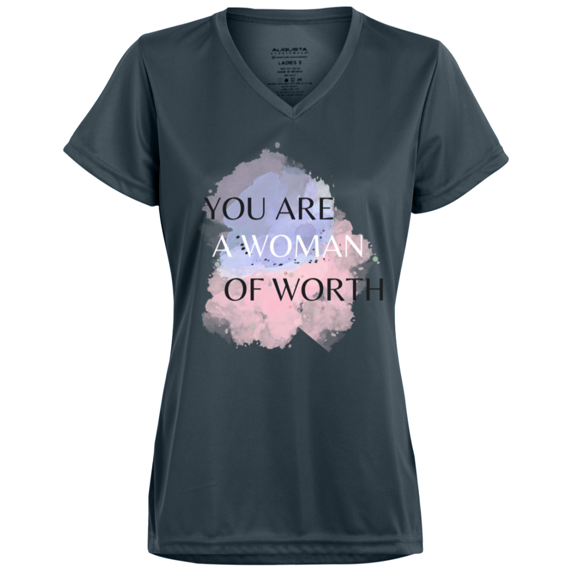 WOMAN OF WORTH Moisture-Wicking V-Neck Tee
