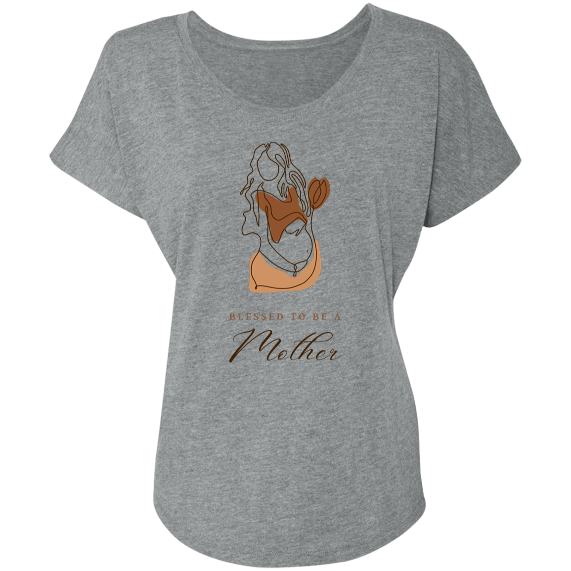 BLESSED TO BE A MOTHER Tri-blend Dolman Sleeve