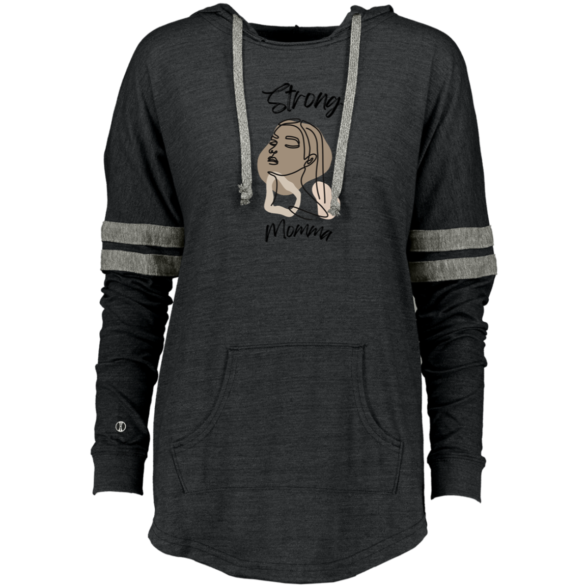 STRONG MOMMA Hooded Low Key Pullover