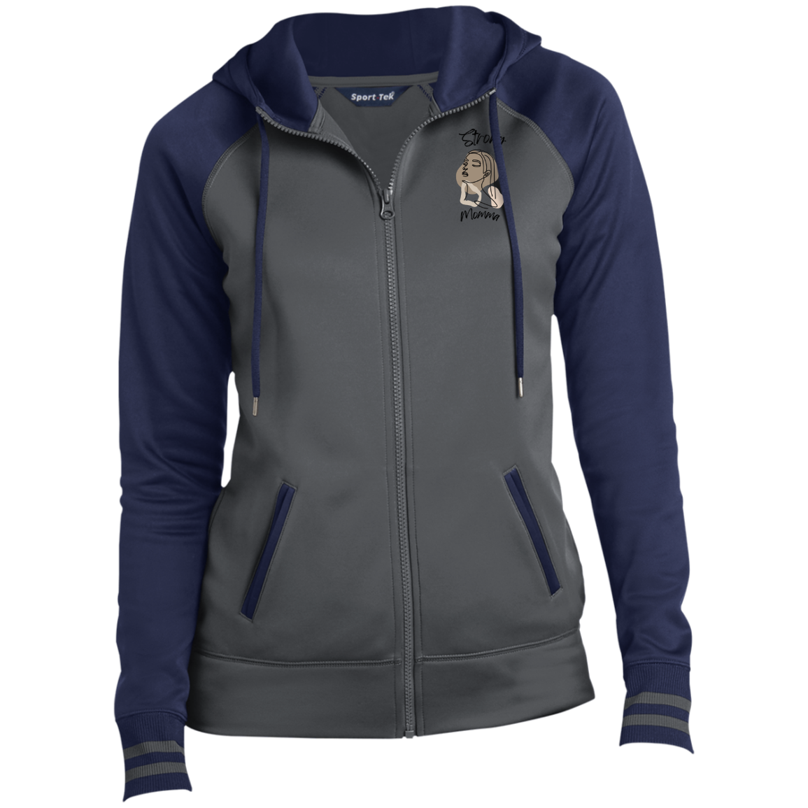 STRONG MOMMA Sport-Wick® Full-Zip Hooded Jacket