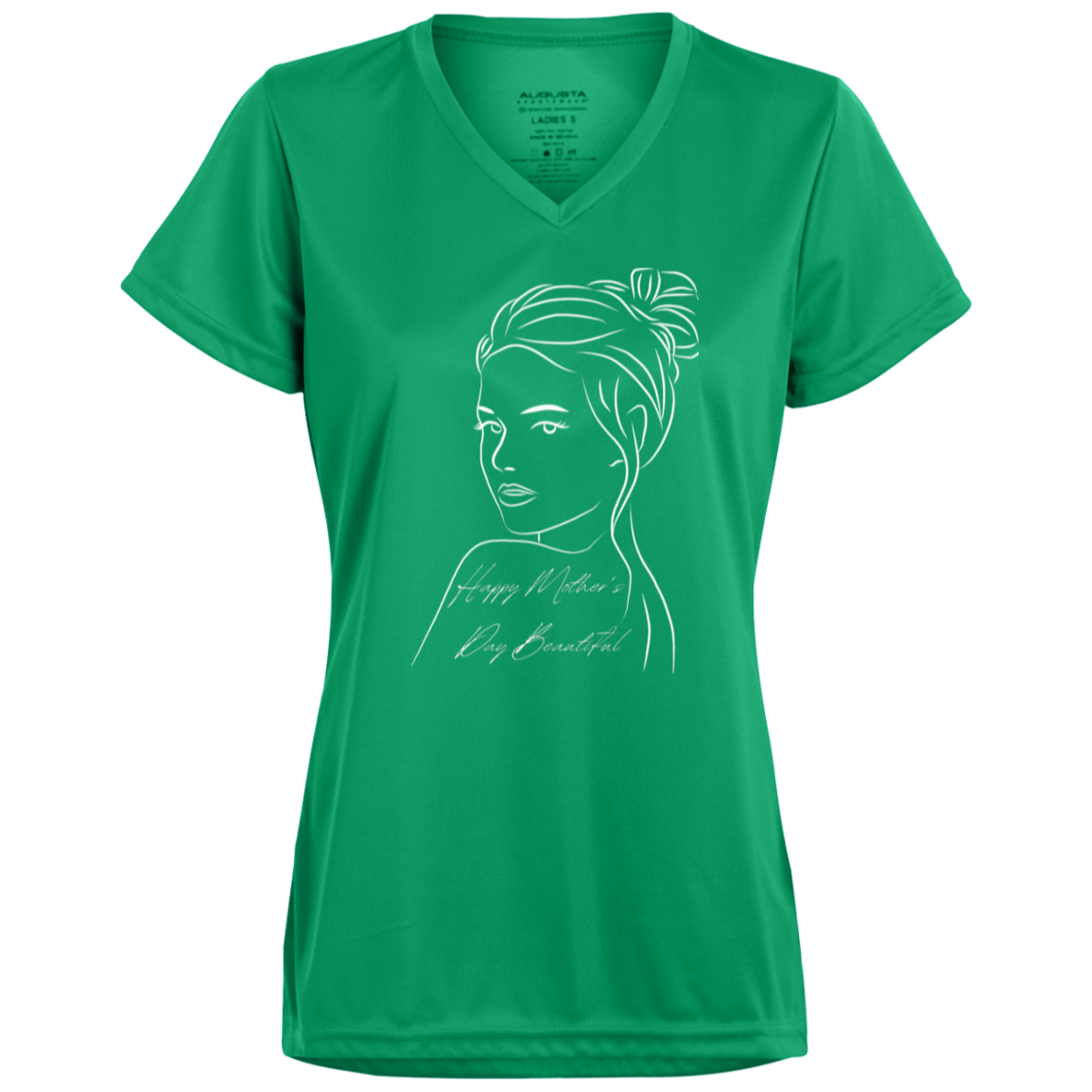 HAPPY MOTHER'S DAY BEAUTIFUL Moisture-Wicking V-Neck Tee