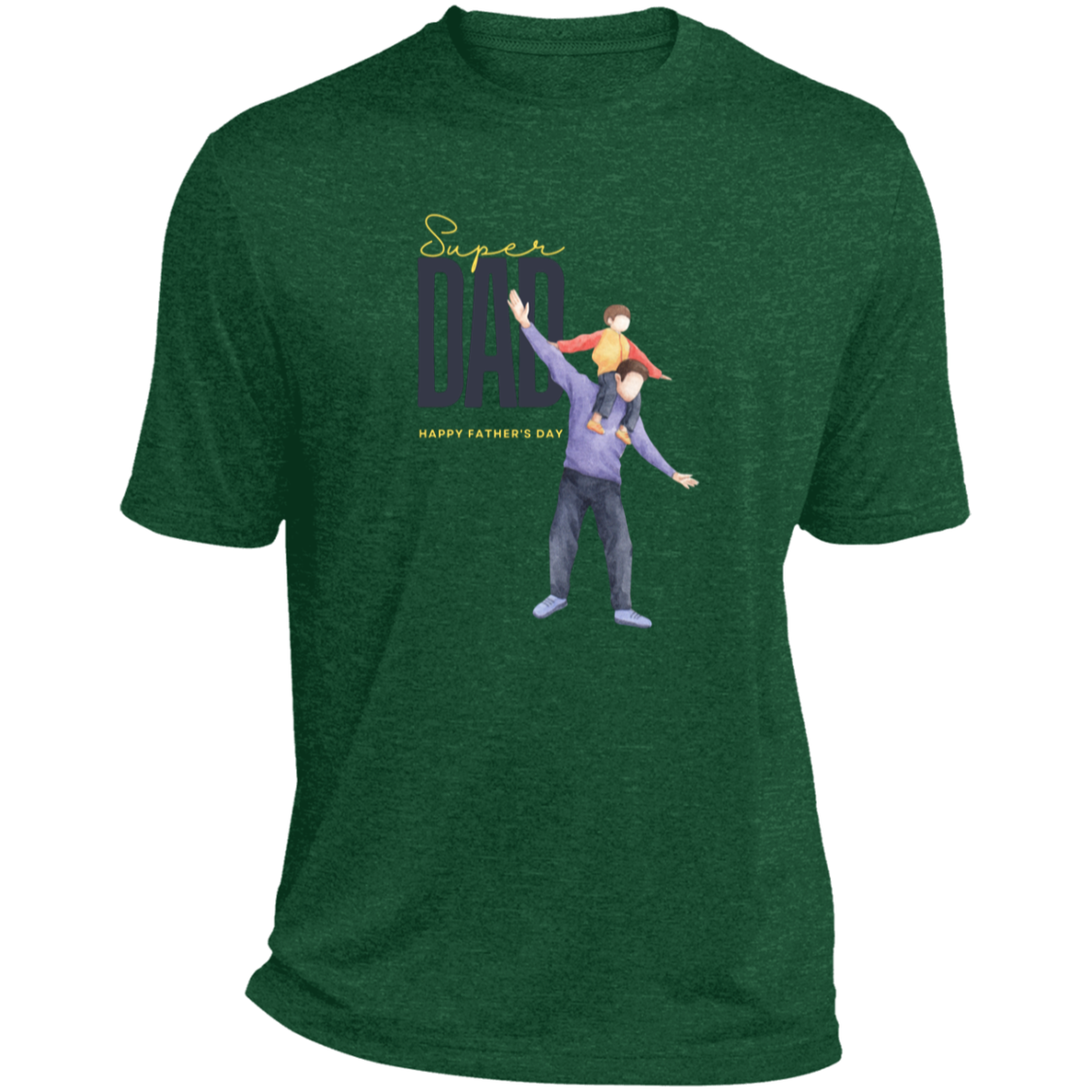 Super Dad (FD) Heather Performance Tee