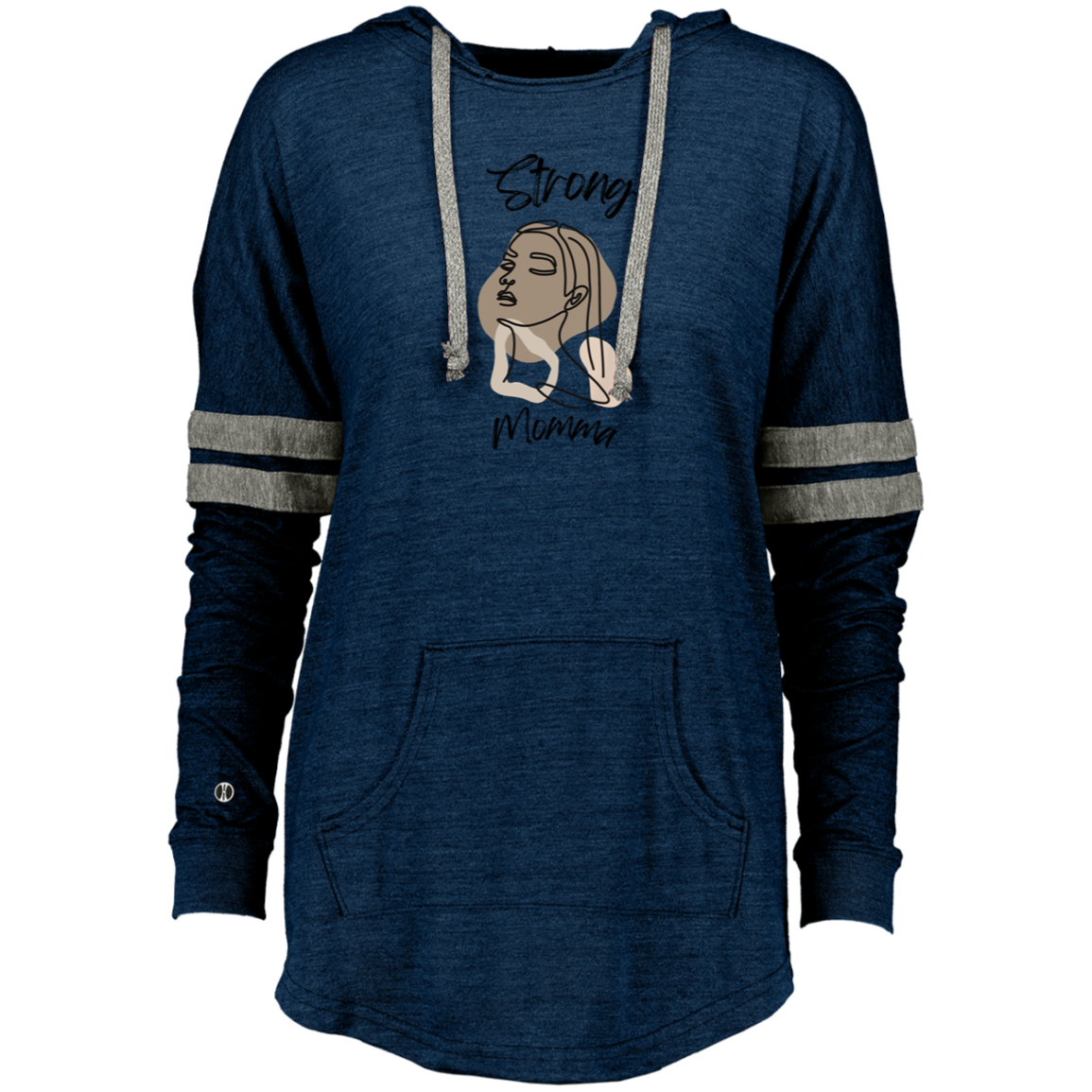 STRONG MOMMA Hooded Low Key Pullover