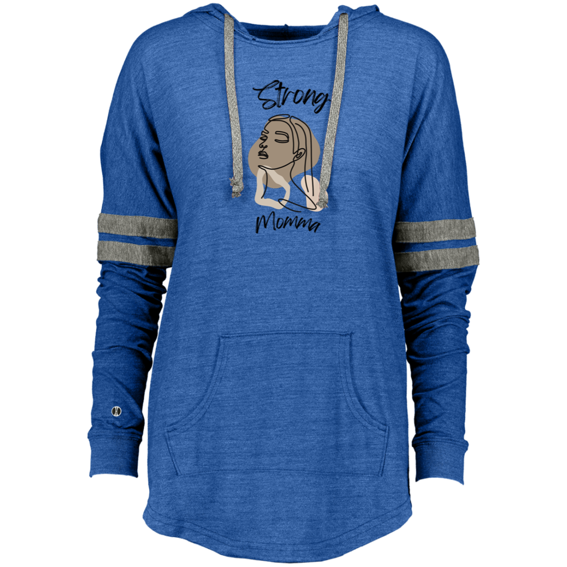 STRONG MOMMA Hooded Low Key Pullover