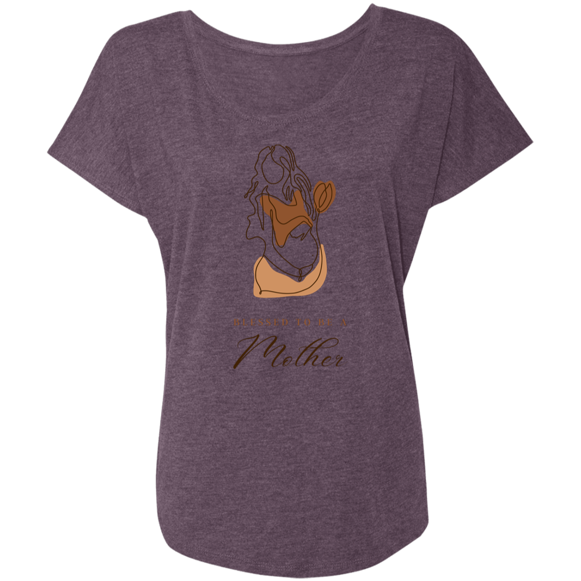 BLESSED TO BE A MOTHER Tri-blend Dolman Sleeve