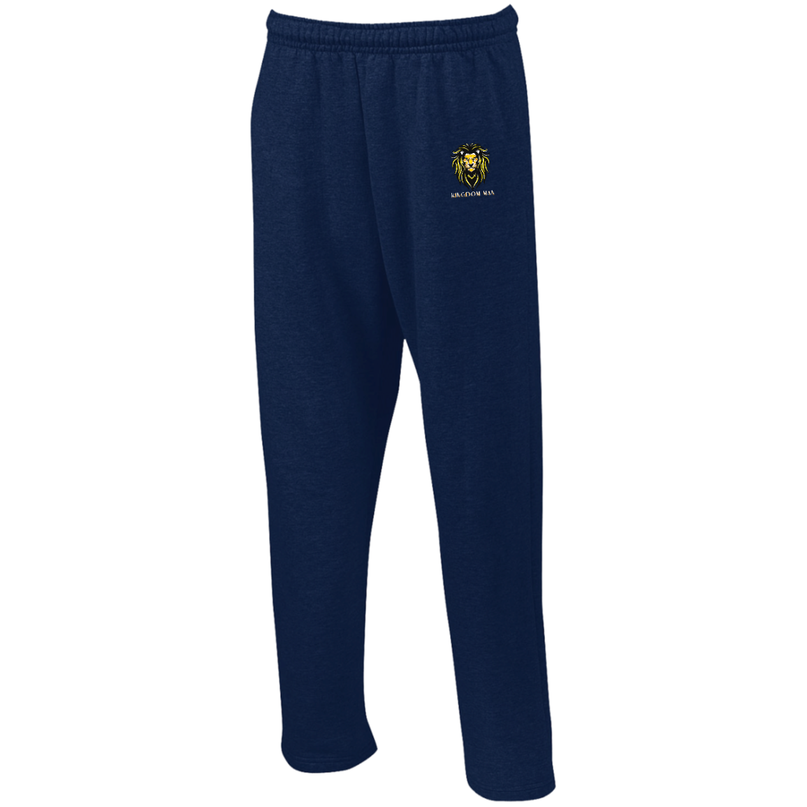 KIngdom Man GoldWhite 974MP Open Bottom Sweatpants with Pockets