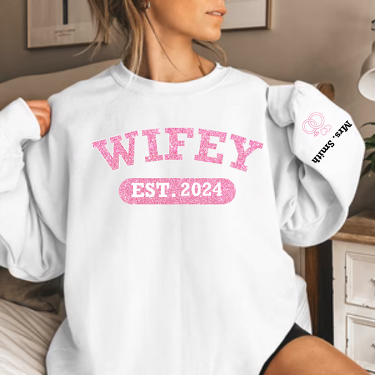 Personalized WIFEY Crewneck Sweatshirt