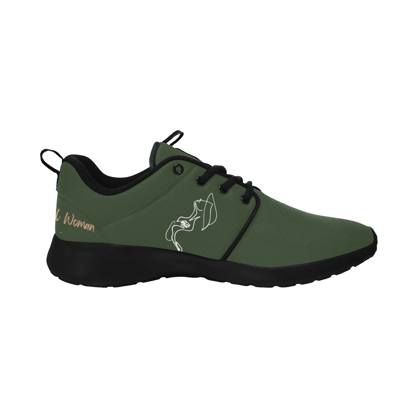 Natural Woman FREE (WL) DARK GREEN w/ Black Sole Sneakers