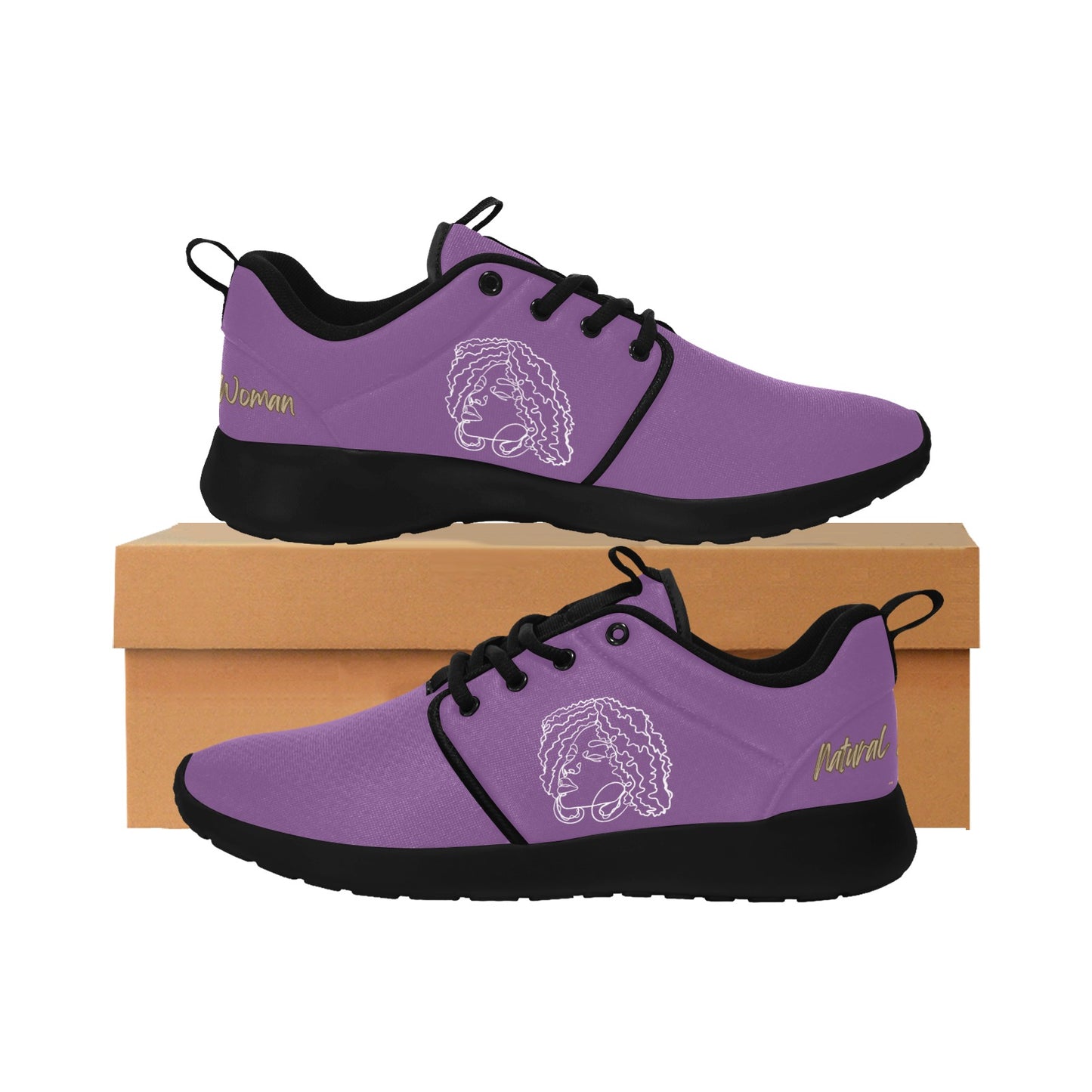 Natural Woman NATURALLY ME (WL) PURPLE w/ Black Sole Sneakers