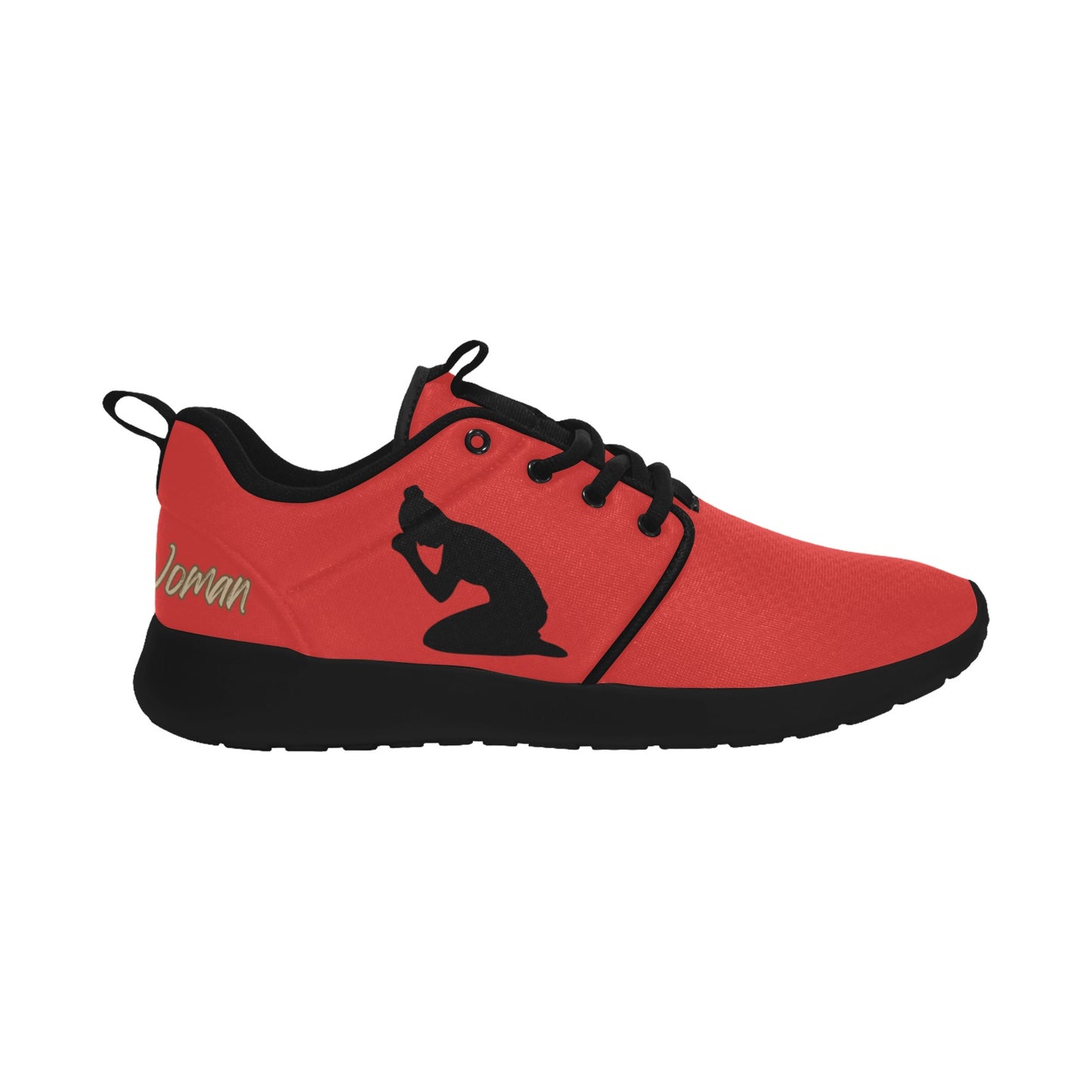 Natural Woman PRAY (BL) RED w/ Black Sole Sneakers