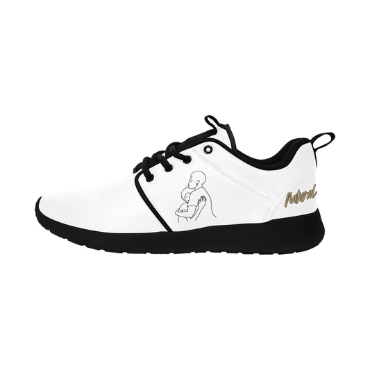Natural Woman SAFE WITH MOMMA (BL) WHITE w/ Sole Sneakers