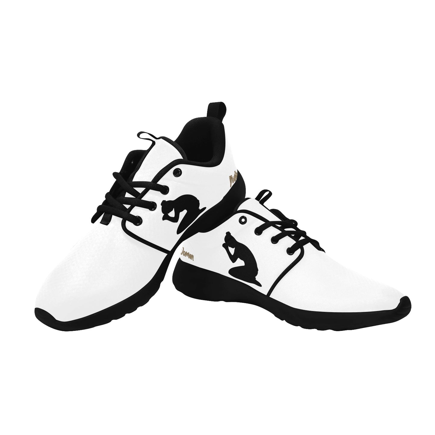 Natural Woman PRAY (BL) WHITE w/ Black Sole Sneakers