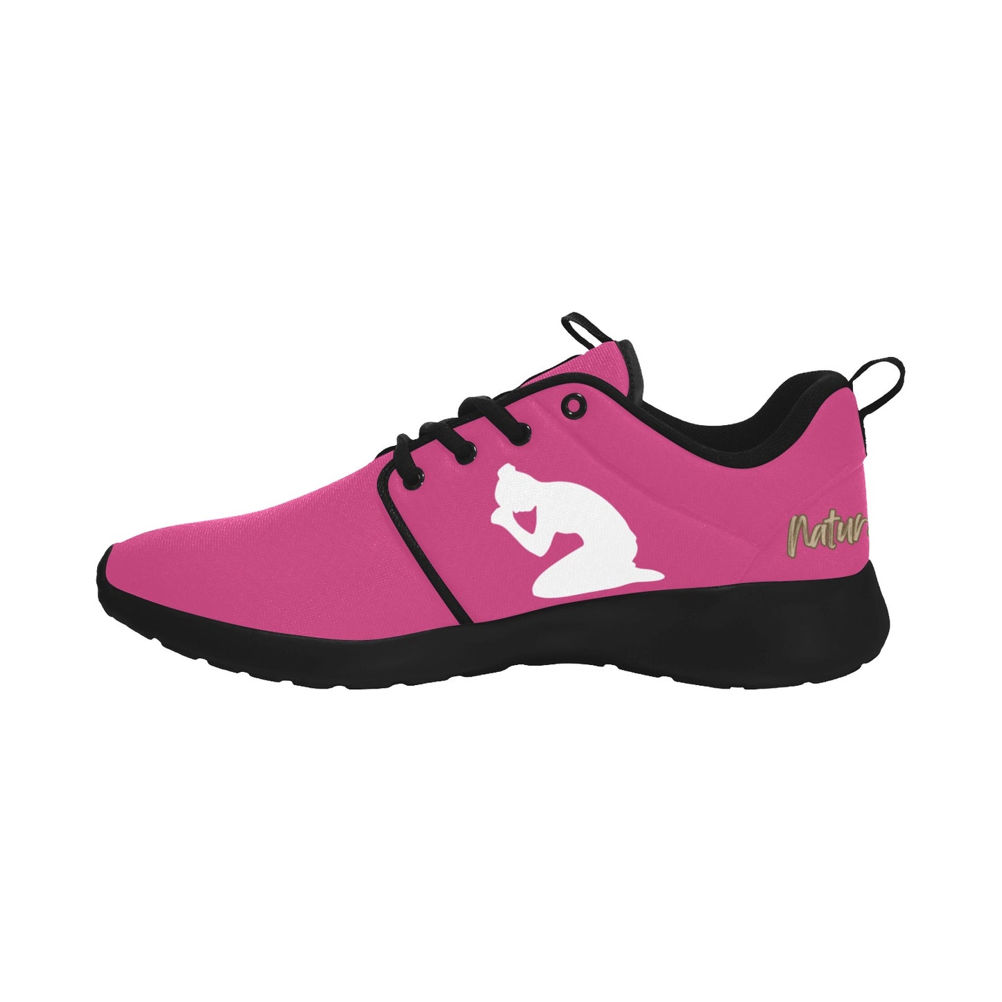 Natural Woman PRAY (WL) NEON PINK w/ Black Sole Sneakers