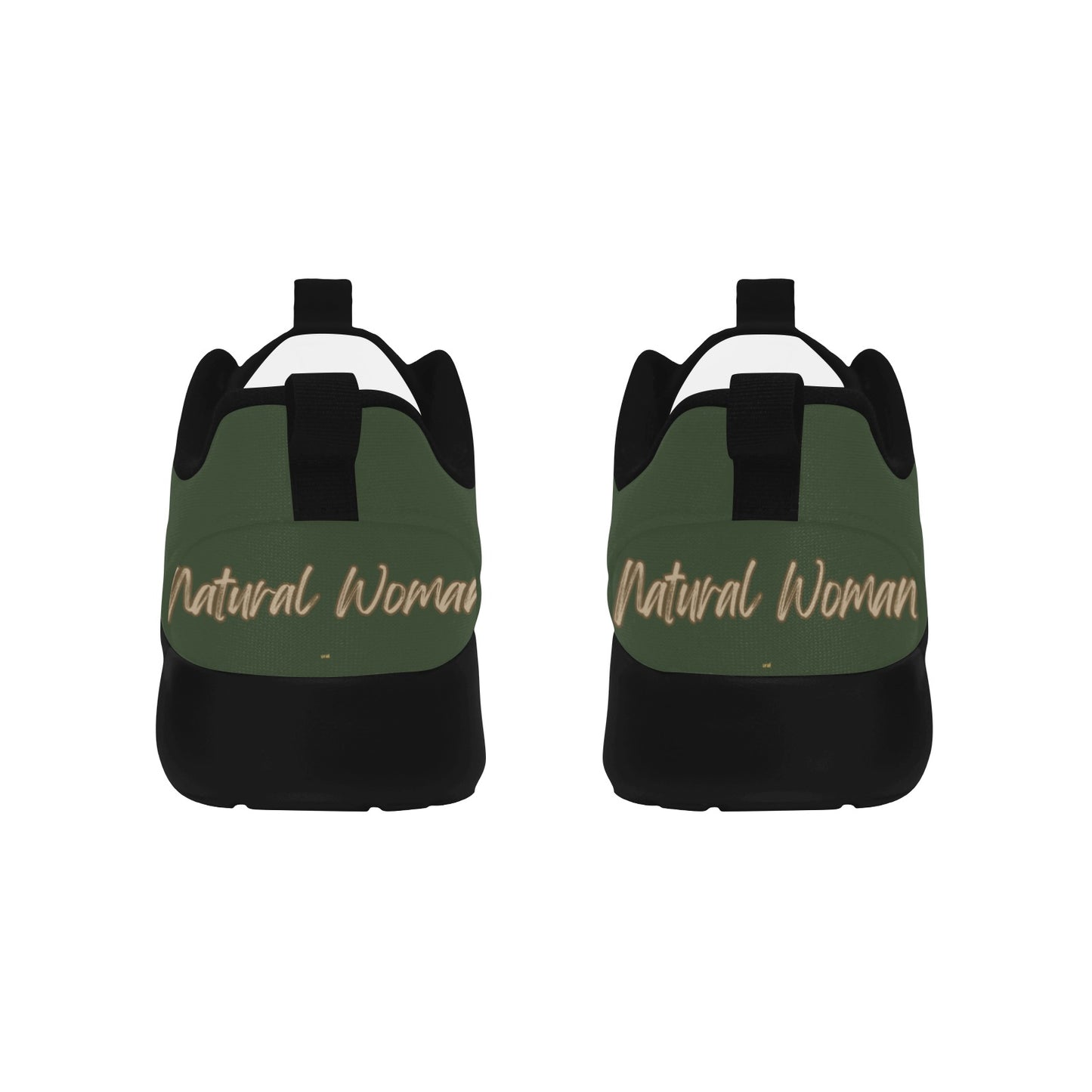 Natural Woman BACK (WL) DARK GREEN w/ Black Sole Sneakers