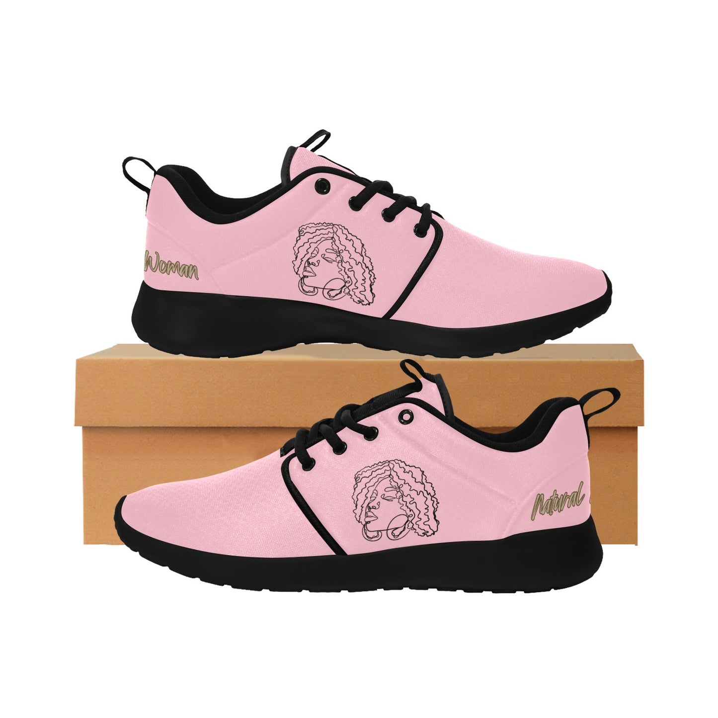 Natural Woman NATURALLY ME (BL) PINK w/ Black Sole Sneakers