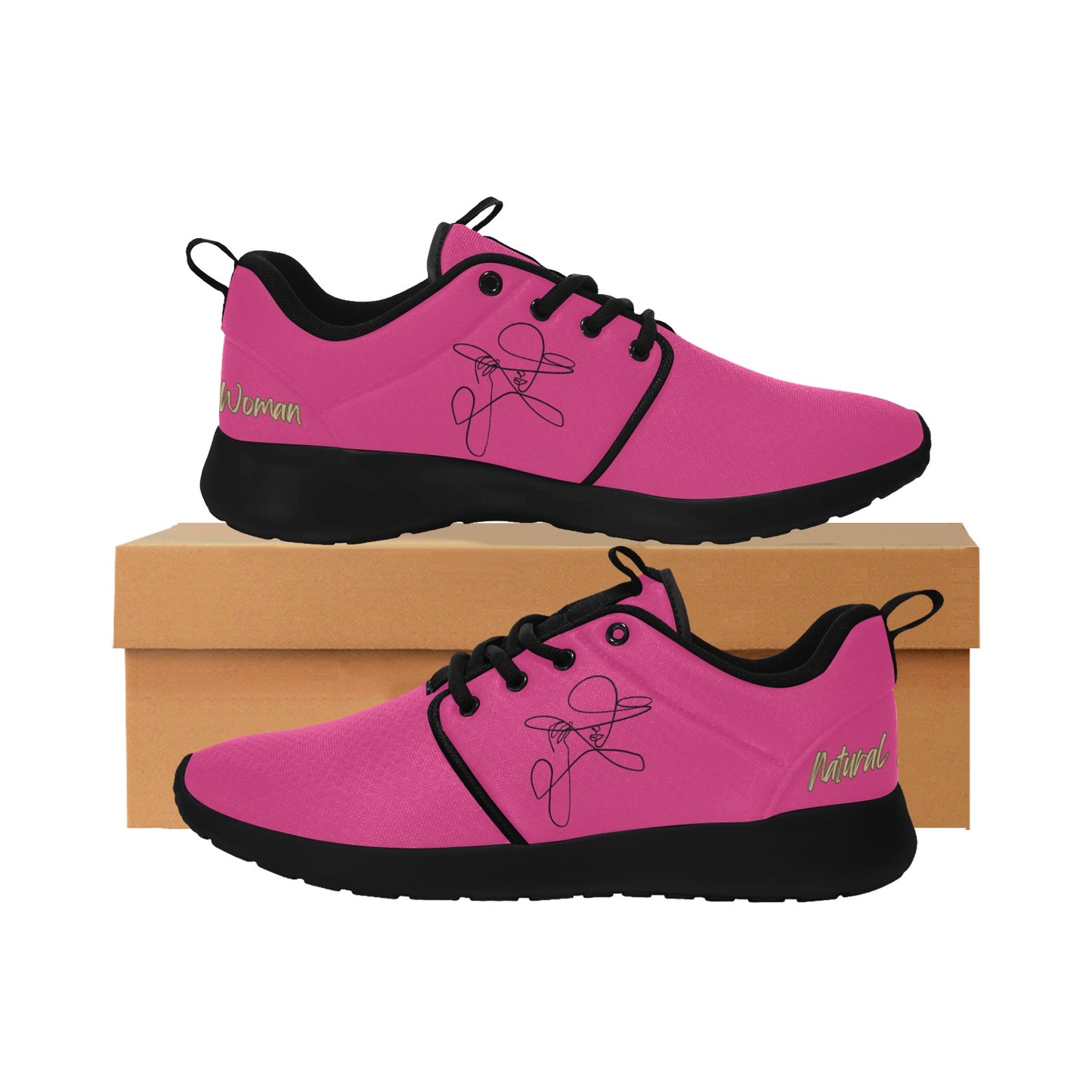 Natural Woman AN ORIGINAL (BL) NEON PINK w/ Black Sole Sneakers