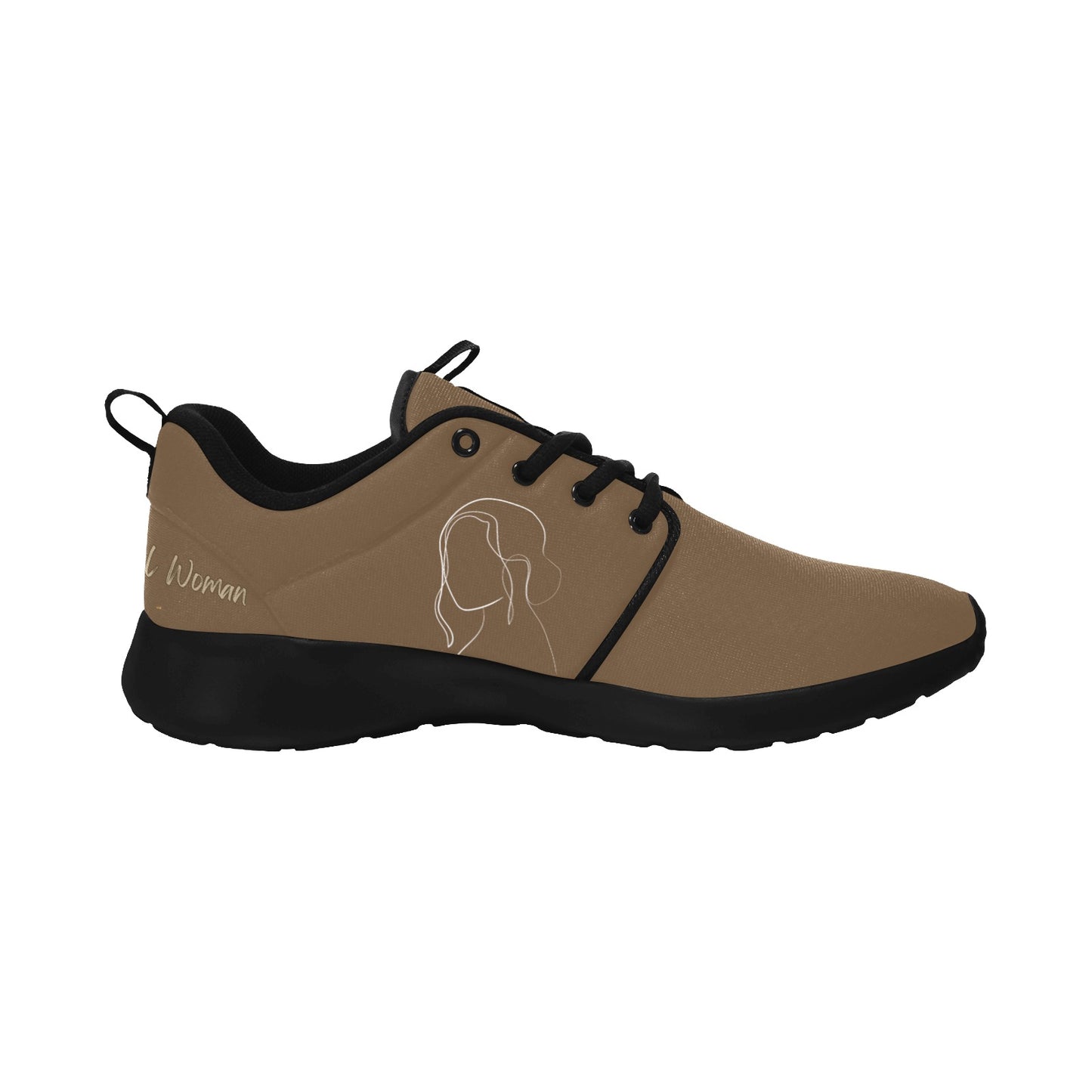 Natural Woman HANGING HAIR (WL) BROWN w/ Black Sole Sneakers