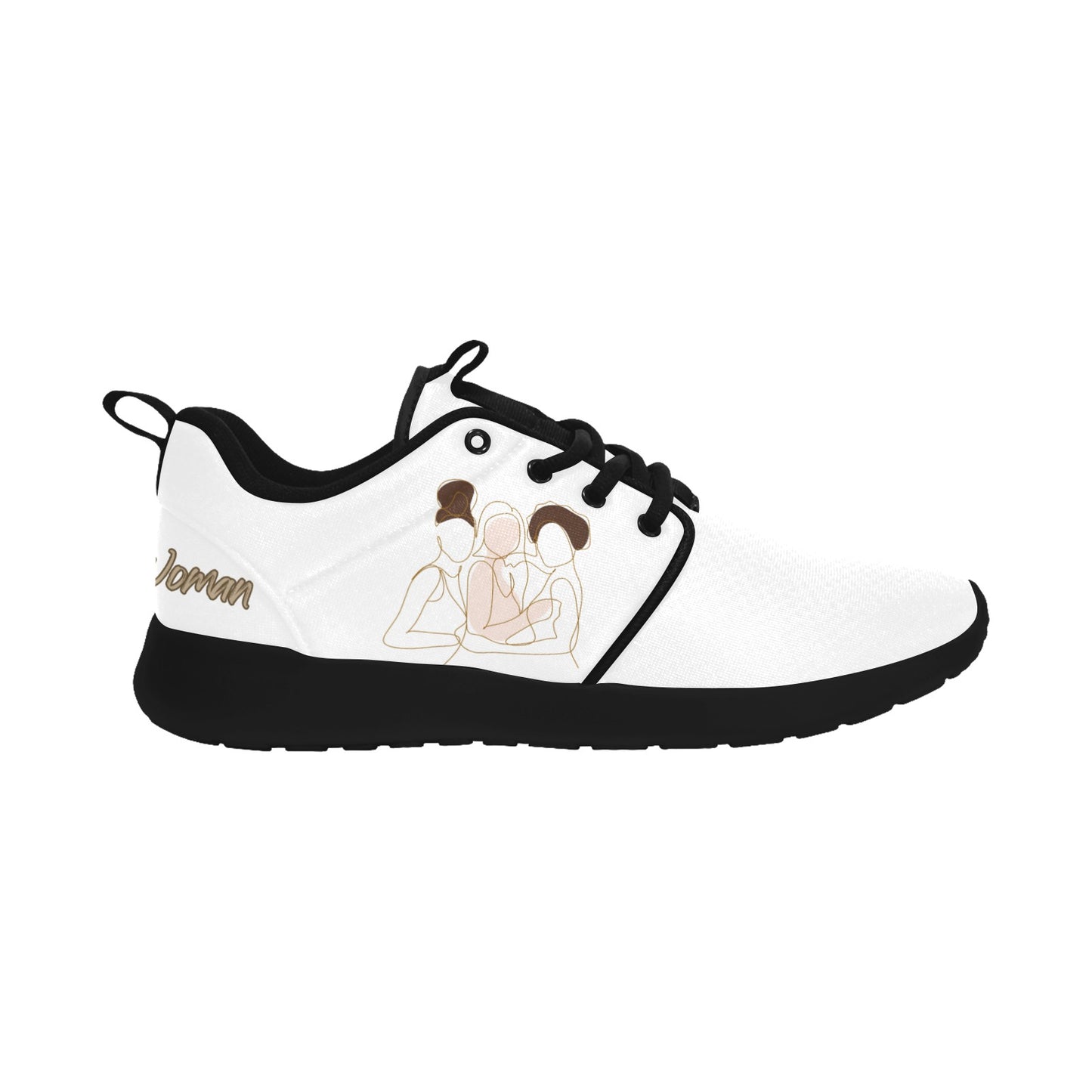 Natural Women FRIENDS (WL) WHITE w/ Black Sole Sneakers