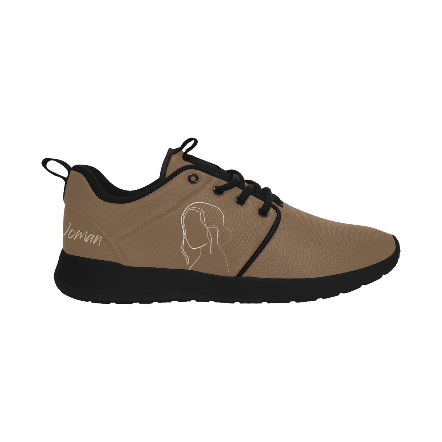 Natural Woman HANGING HAIR (WL) BROWN w/ Black Sole Sneakers