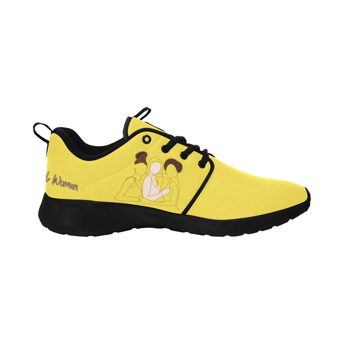 Natural Women FRIENDS (WL) YELLOW w/ Black Sole Sneakers