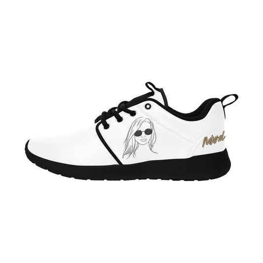 Natural Woman SHADES (BL) WHITE w/ Black Sole Sneakers