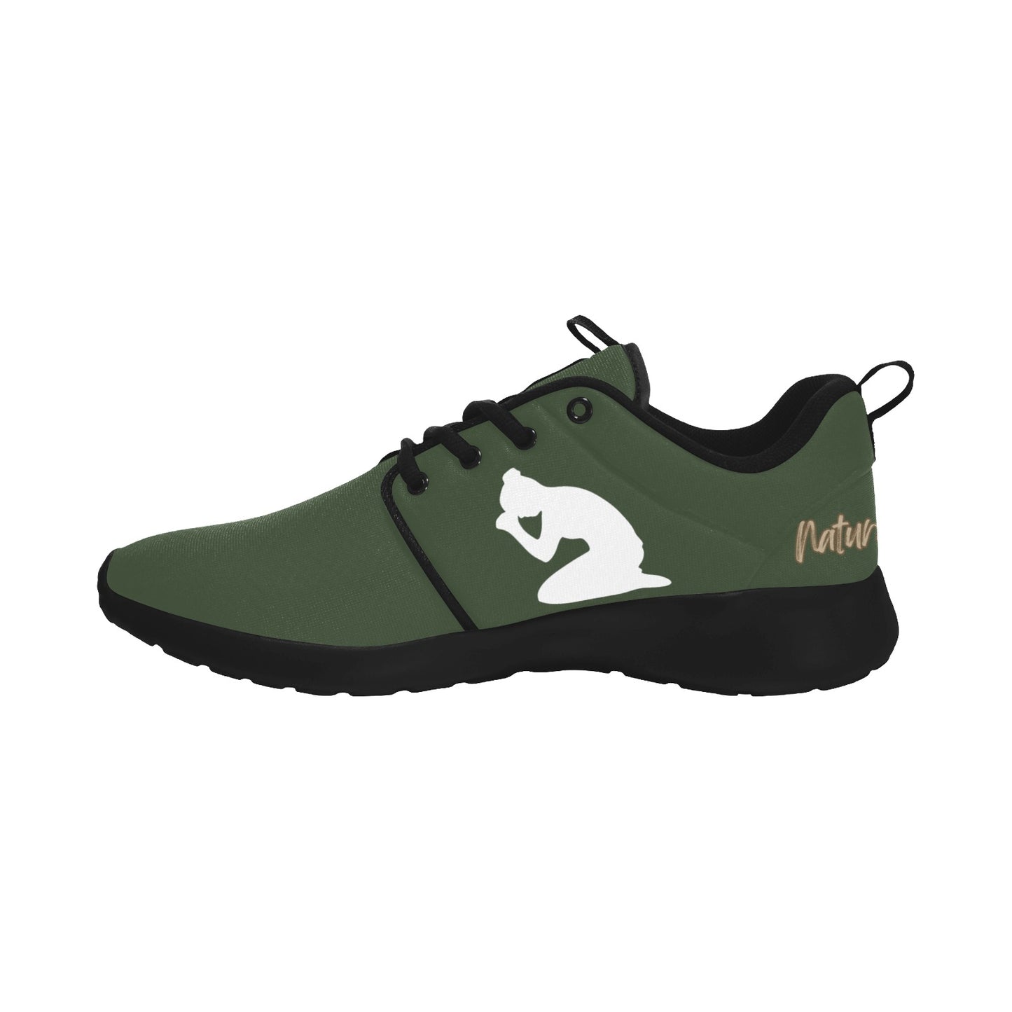 Natural Woman PRAY (WL) DARK GREEN w/ Black Sole Sneakers