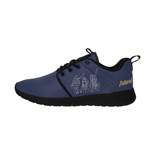 Natural Woman PIGGY BACK (WL) ROYAL w/ Black Sole Sneakers