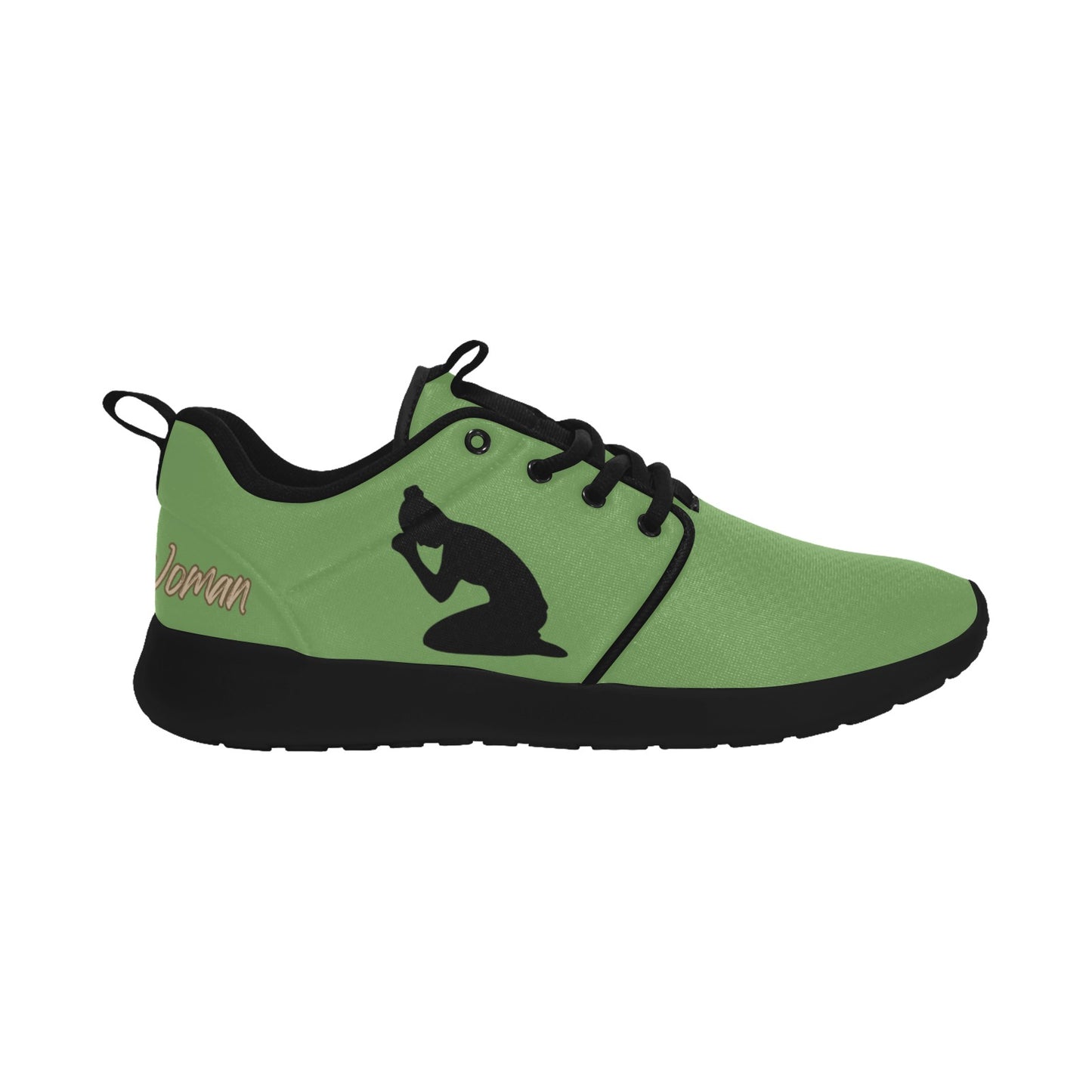 Natural Woman PRAY (BL) GREEN w/ Black Sole Sneakers