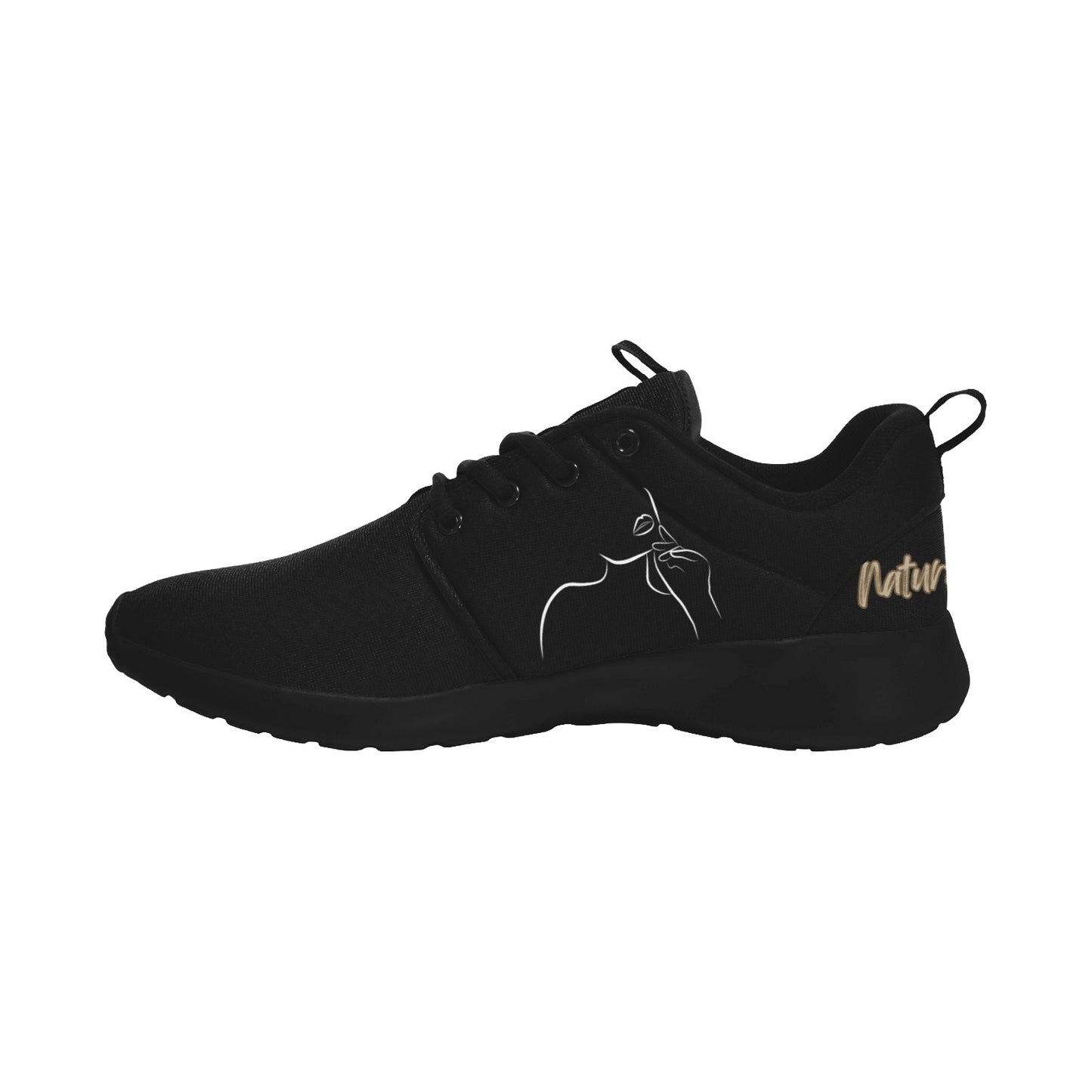Natural Woman CHIN UP (WL) BLACK w/ Black Sole Sneakers