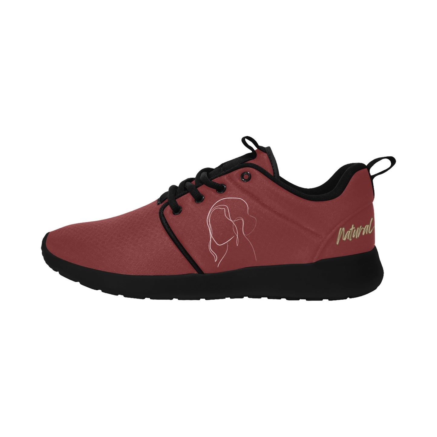 Natural Woman HANGING HAIR (WL) MAROON w/ Black Sole Sneakers