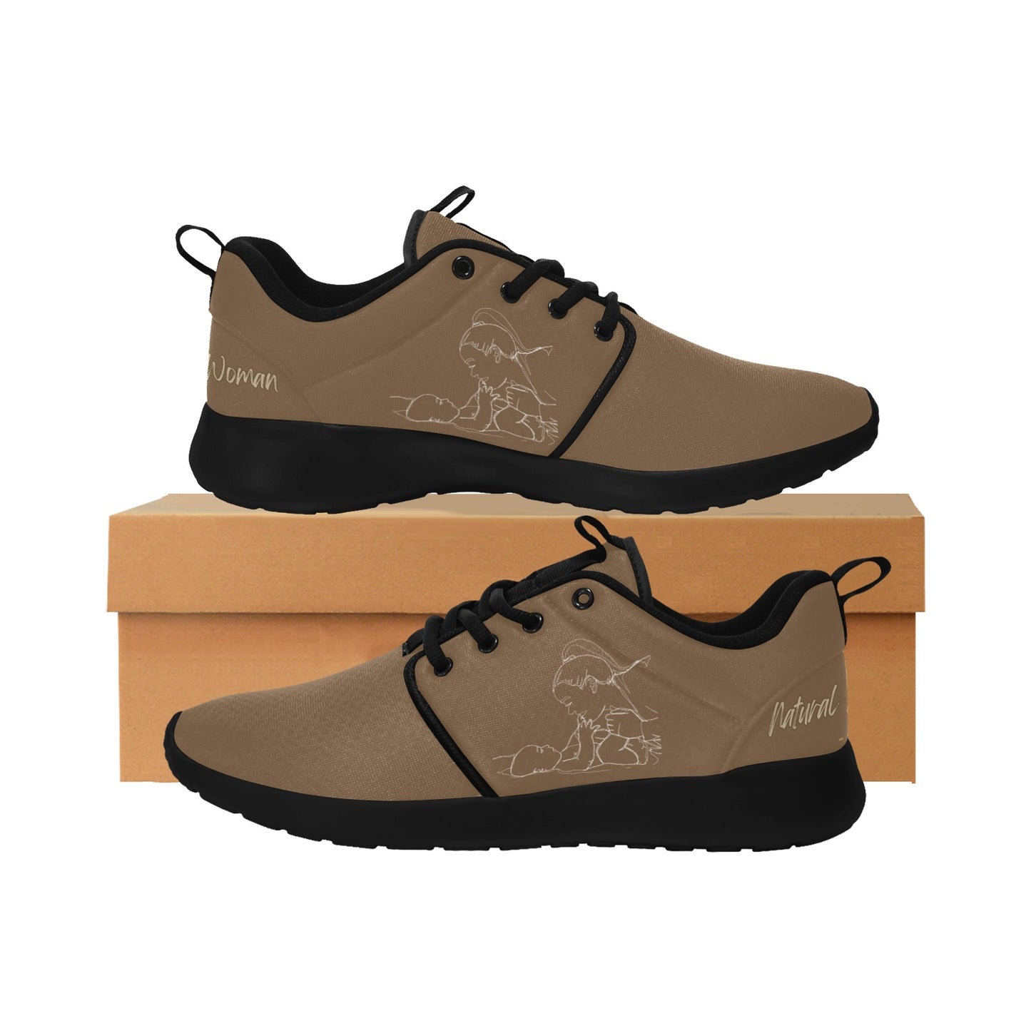 Natural Woman NEW LIFE (WL) BROWN w/ Black Sole Sneakers