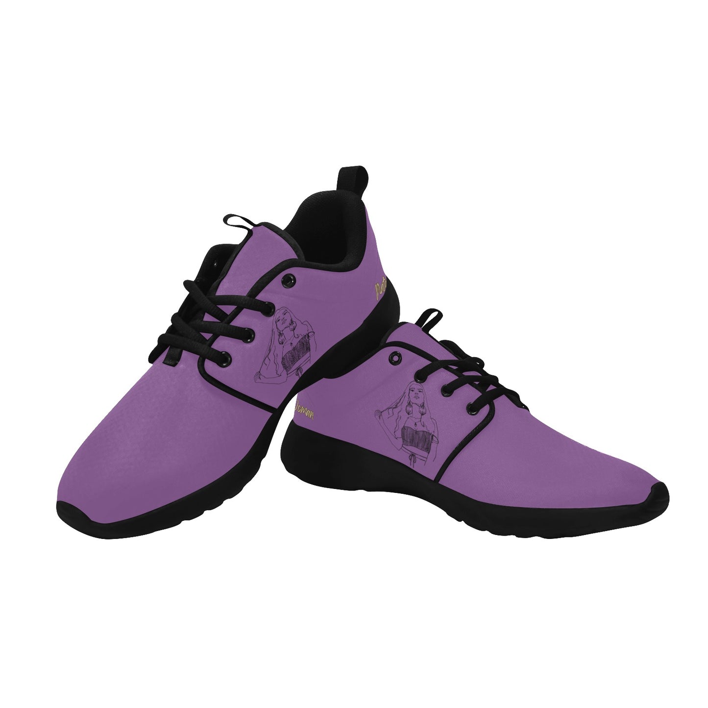 Natural Woman THINKING (BL) PURPLE w/ Black Sole Sneakers