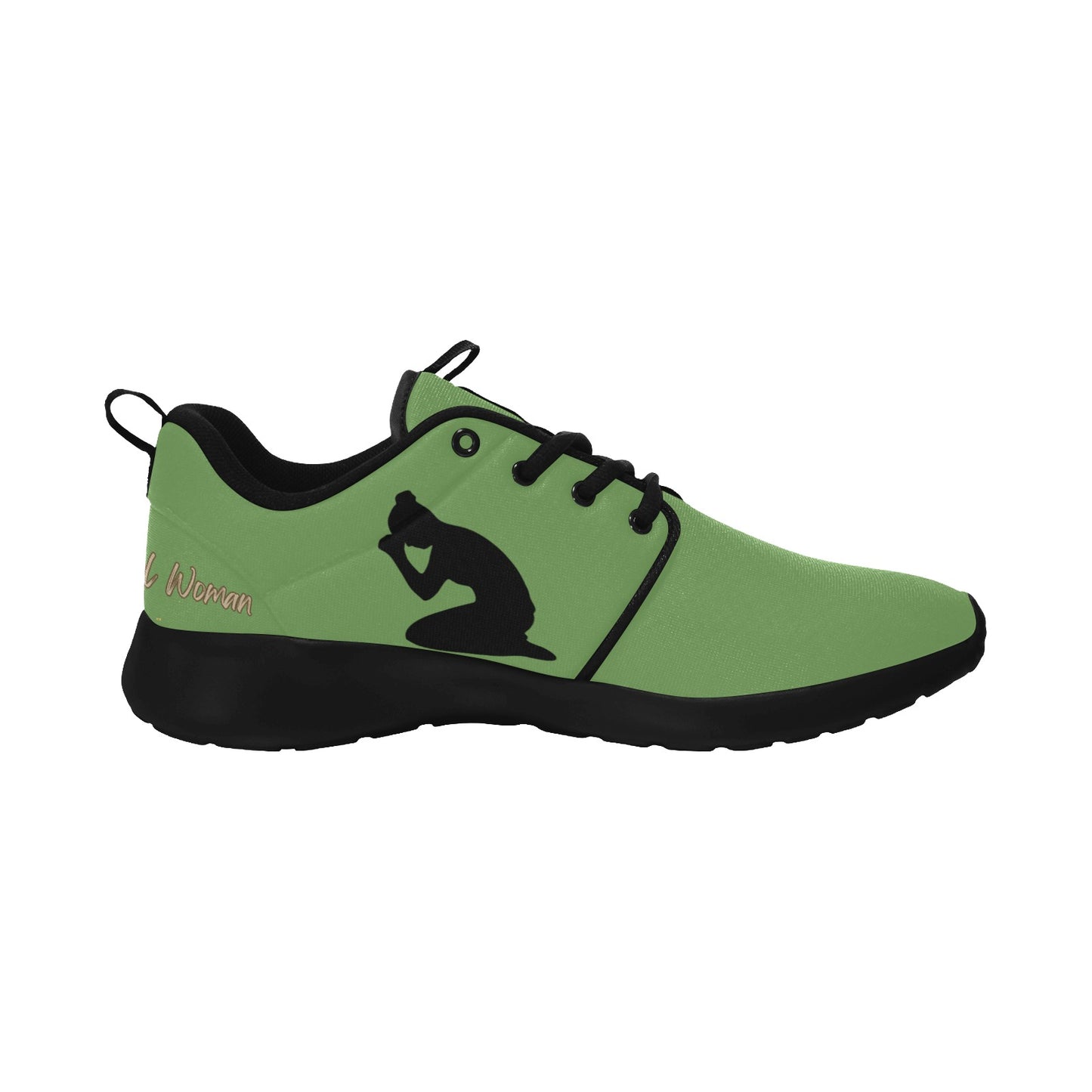 Natural Woman PRAY (BL) GREEN w/ Black Sole Sneakers