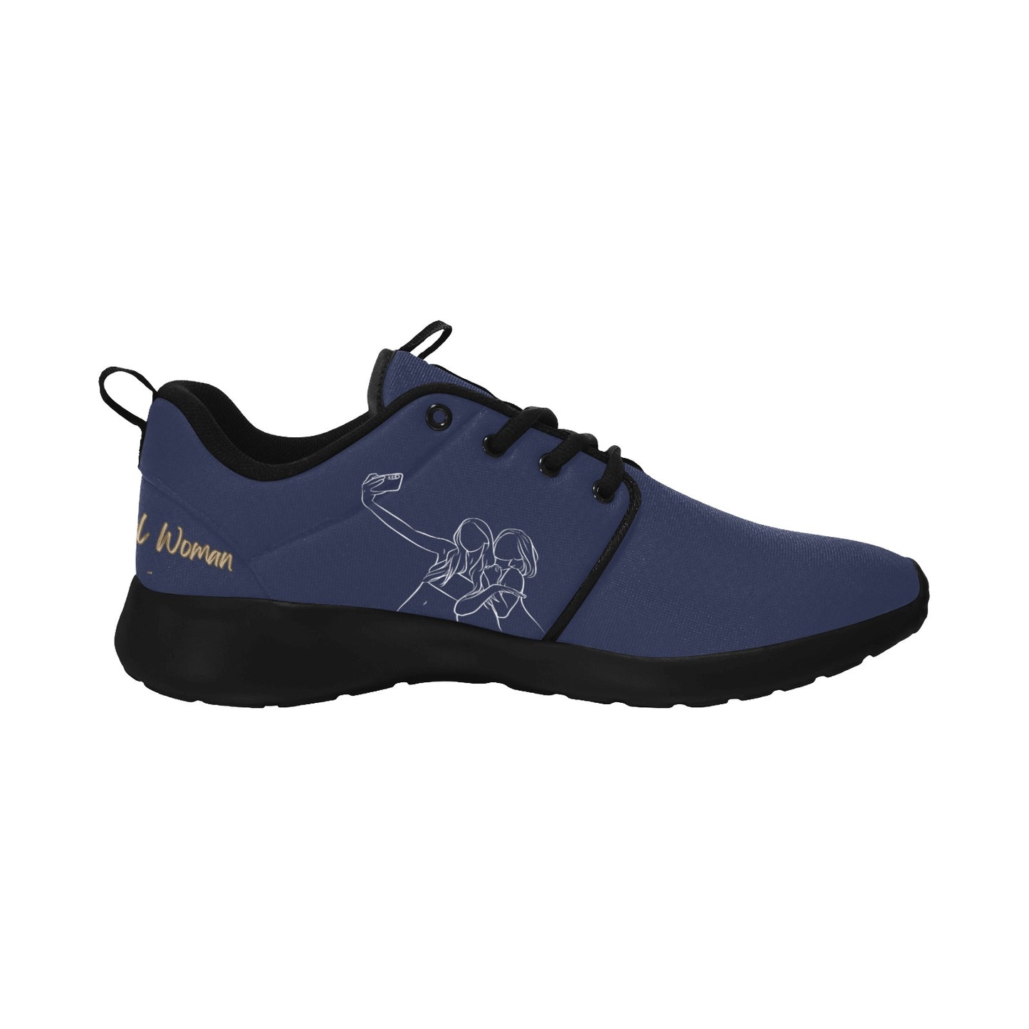 Natural Women FRIENDS SELFIE (WL) ROYAL w/ Black Sole Sneakers