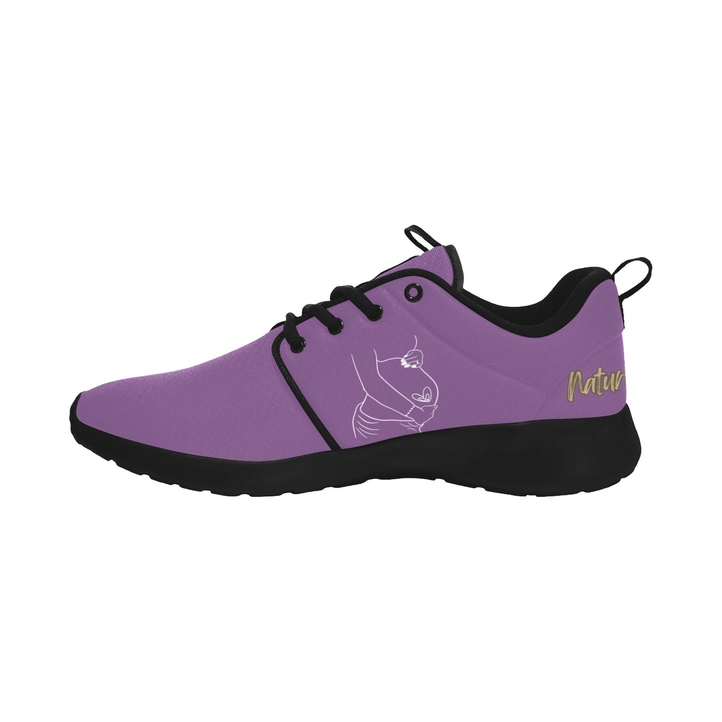 Natural Woman LOVED IN & OUT (WL) PURPLE w/ Black Sole Sneakers