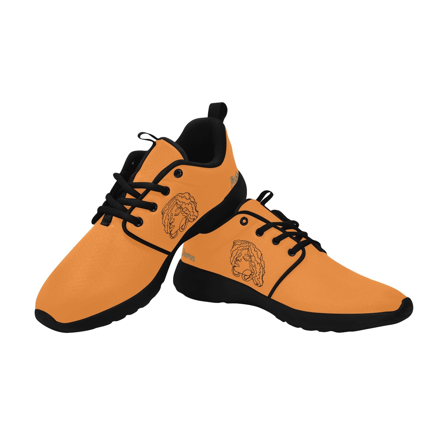 Natural Woman NATURALLY ME (BL) ORANGE w/ Black Sole Sneakers