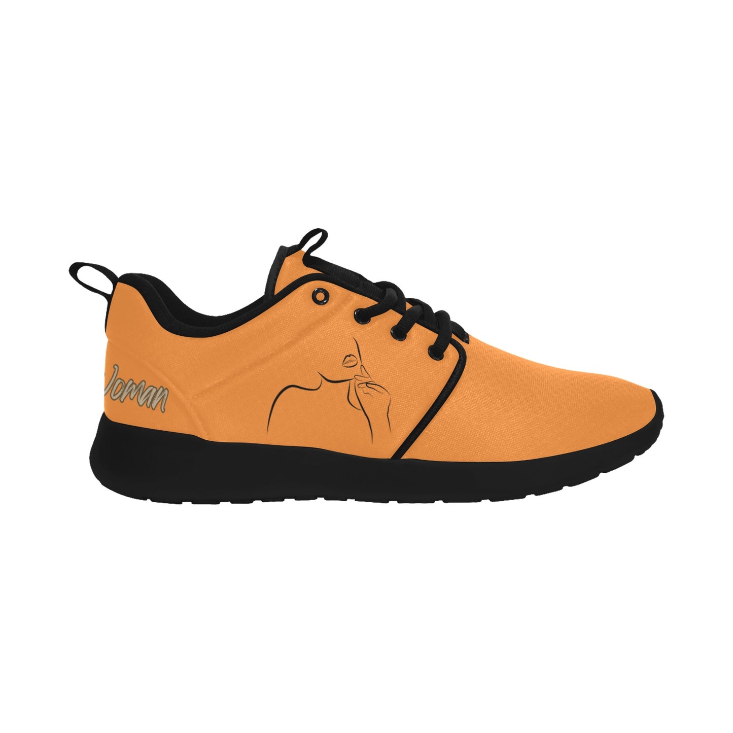Natural Woman CHIN UP (BL) ORANGE w/ Black Sole Sneakers