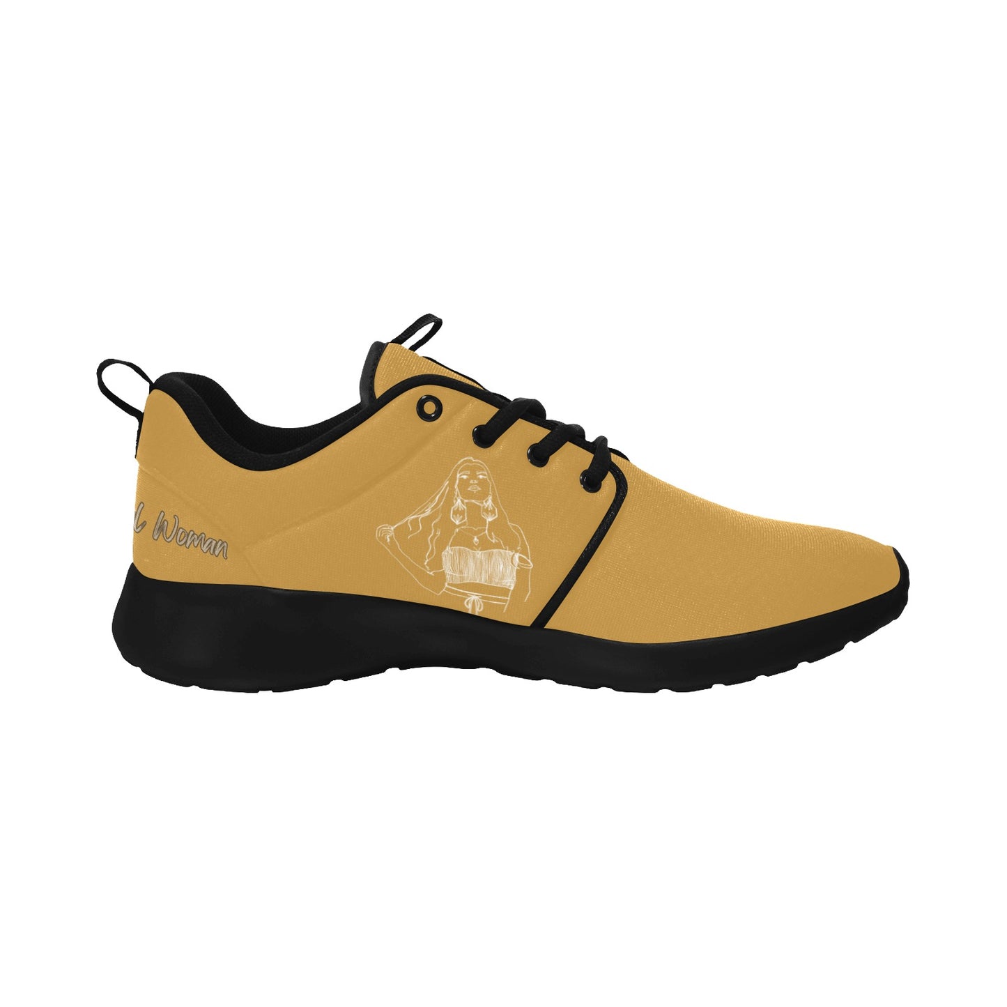 Natural Woman THINKING (WL) MODERATE ORANGE w/ Black Sole Sneakers