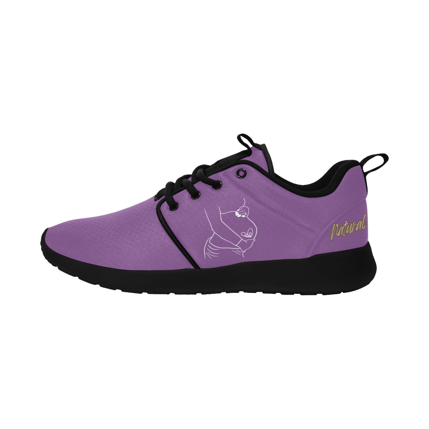 Natural Woman LOVED IN & OUT (WL) PURPLE w/ Black Sole Sneakers