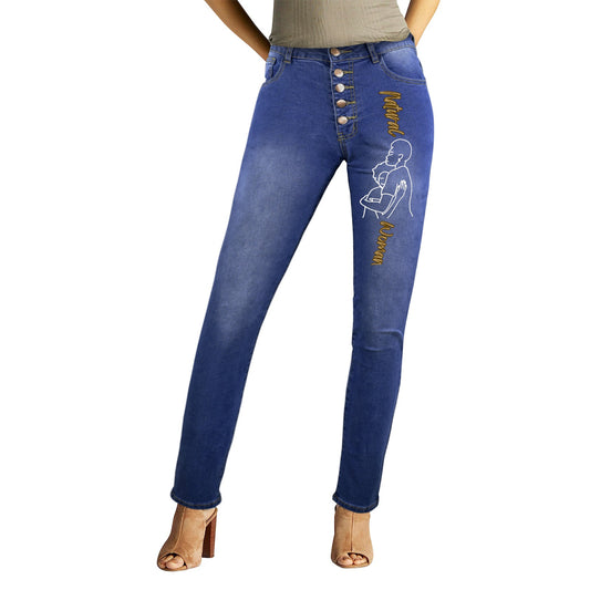 Natural Woman SAFE WITH MOMMA (WL) Crafted Women's Denim Jeans