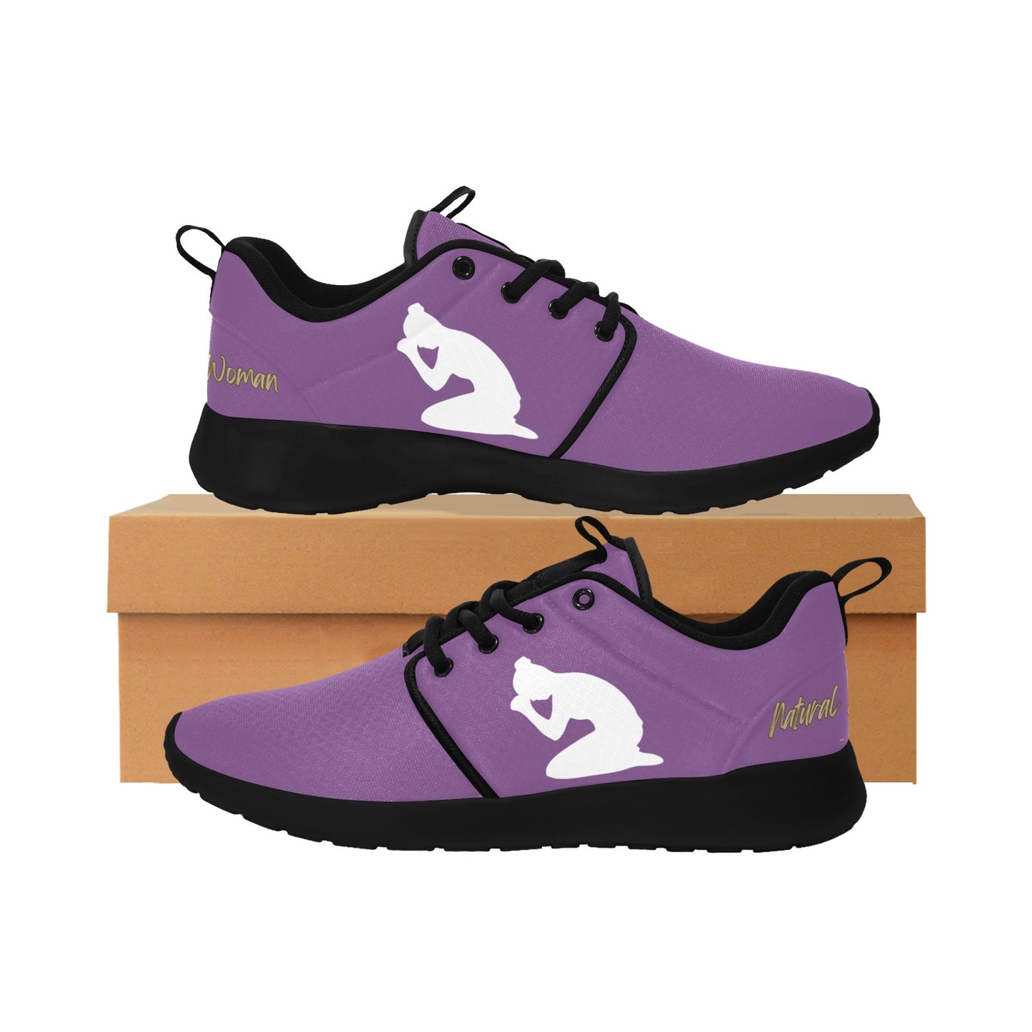 Natural Woman PRAY (WL) PURPLE w/ Black Sole Sneakers
