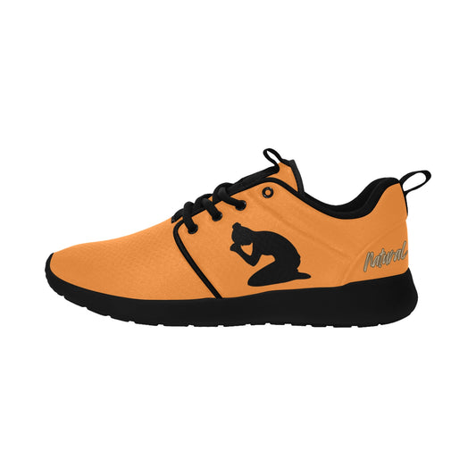 Natural Woman PRAY (BL) ORANGE w/ Black Sole Sneakers