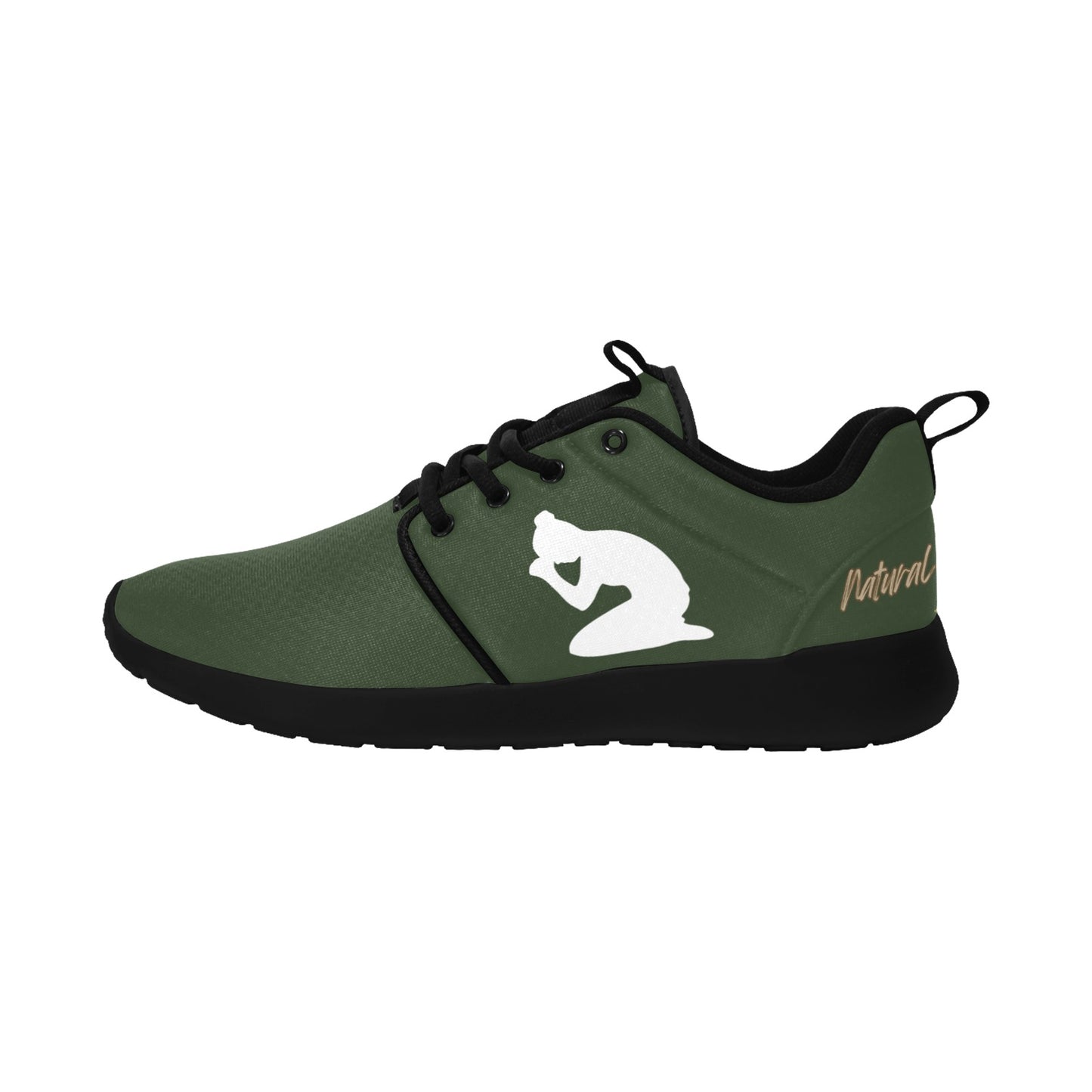 Natural Woman PRAY (WL) DARK GREEN w/ Black Sole Sneakers