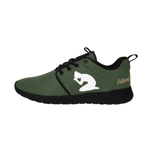 Natural Woman PRAY (WL) DARK GREEN w/ Black Sole Sneakers
