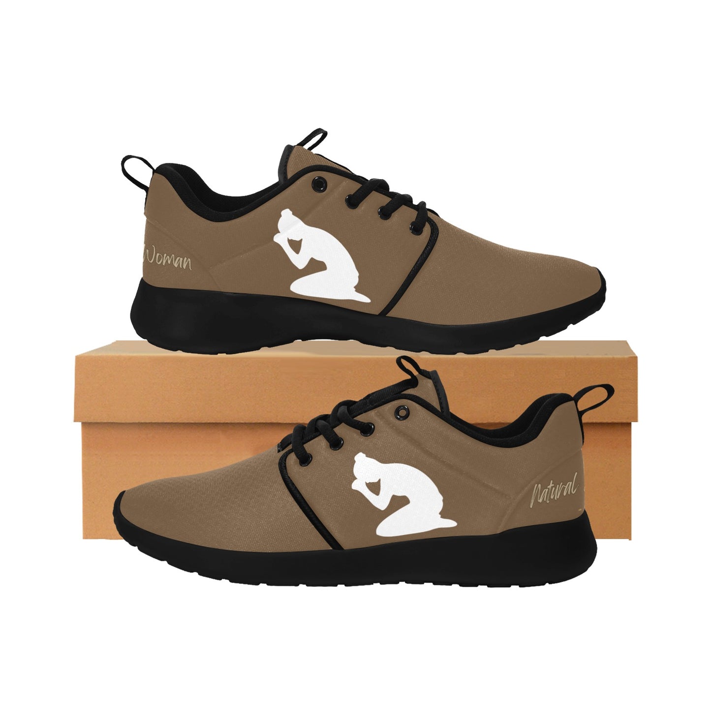 Natural Woman PRAY (WL) BROWN w/ Black Sole Sneakers
