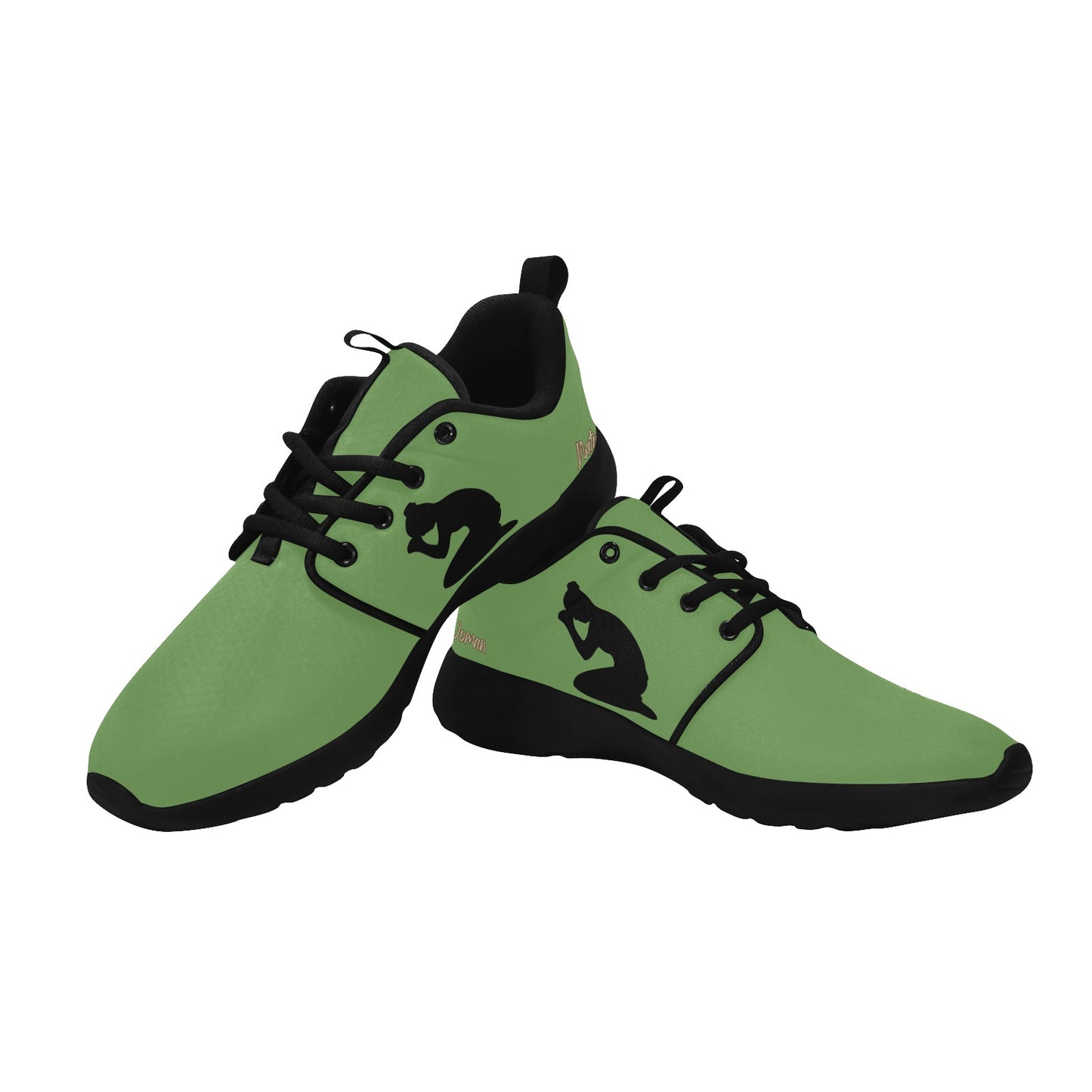 Natural Woman PRAY (BL) GREEN w/ Black Sole Sneakers
