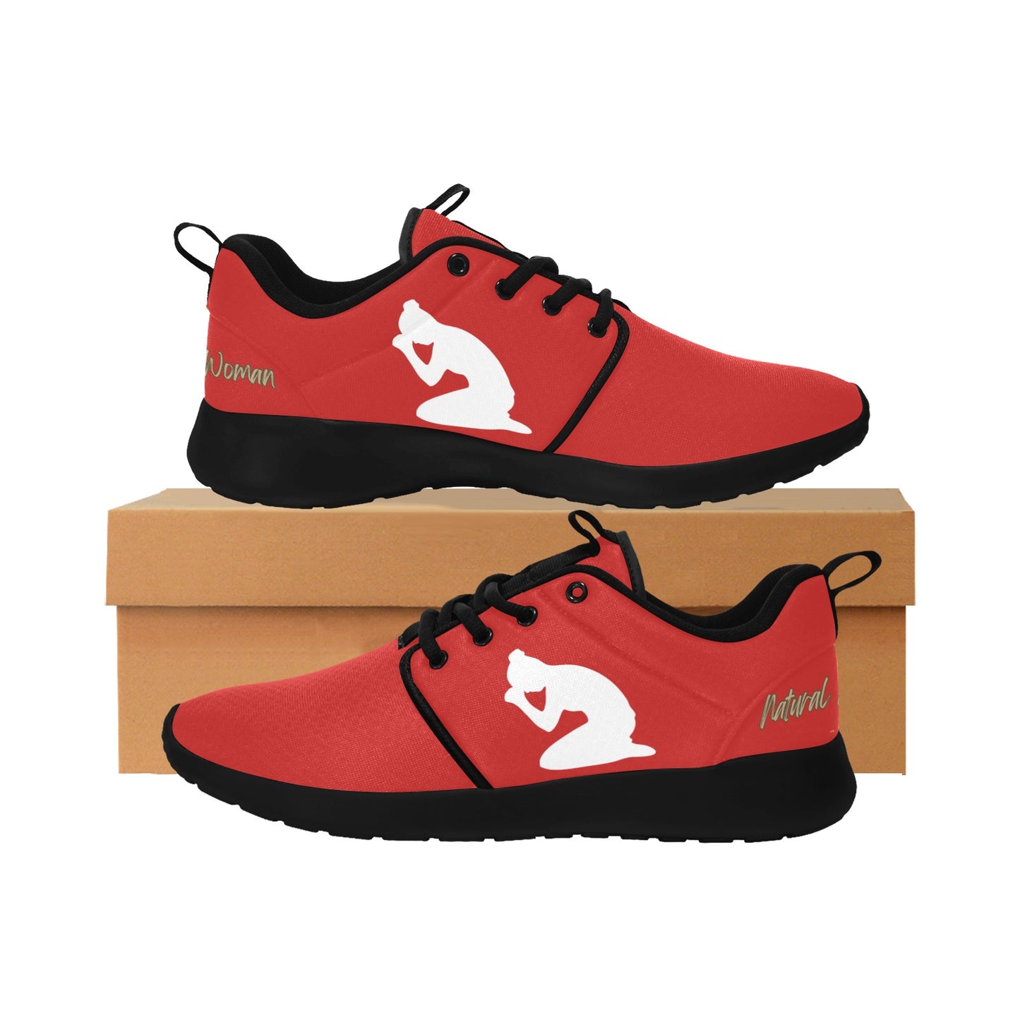 Natural Woman PRAY (WL) RED w/ Black Sole Sneakers