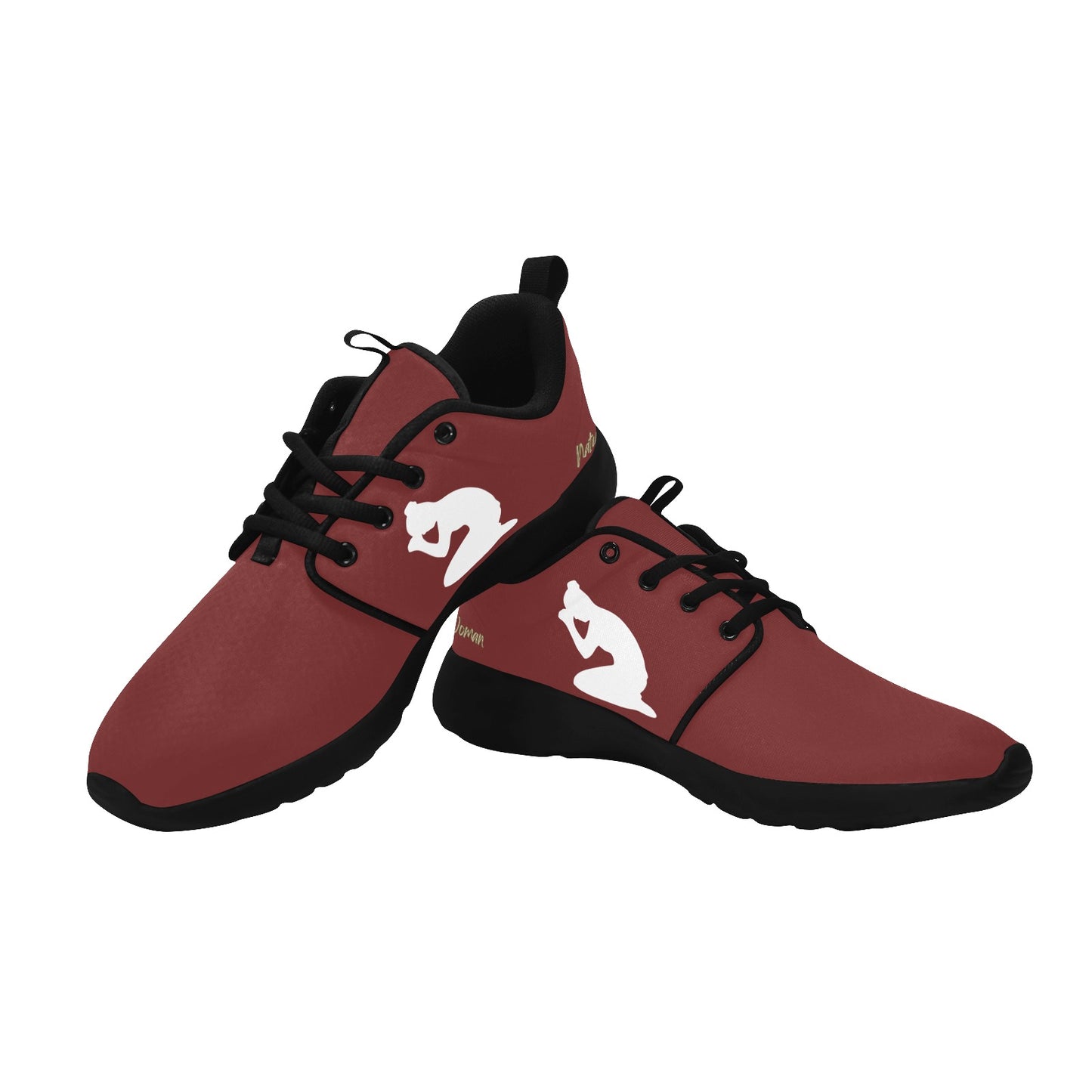 Natural Woman PRAY (WL) MAROON w/ Black Sole Sneakers