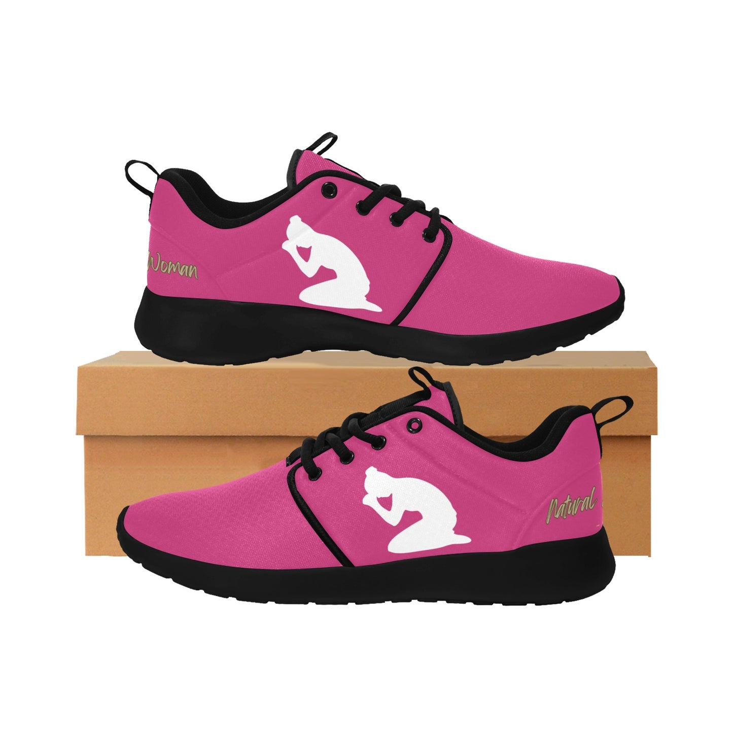 Natural Woman PRAY (WL) NEON PINK w/ Black Sole Sneakers